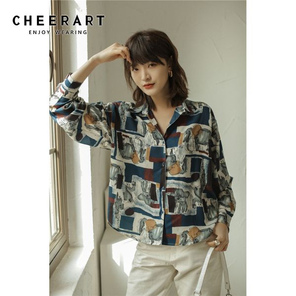 cheerart baroque vintage blouse long sleeve print collared shirt blue womens and blouses button up shirt fashion clothing, White
cheerart baroque vintage blouse long sleeve print collared shirt blue womens and blouses button up shirt fashion clothing, White