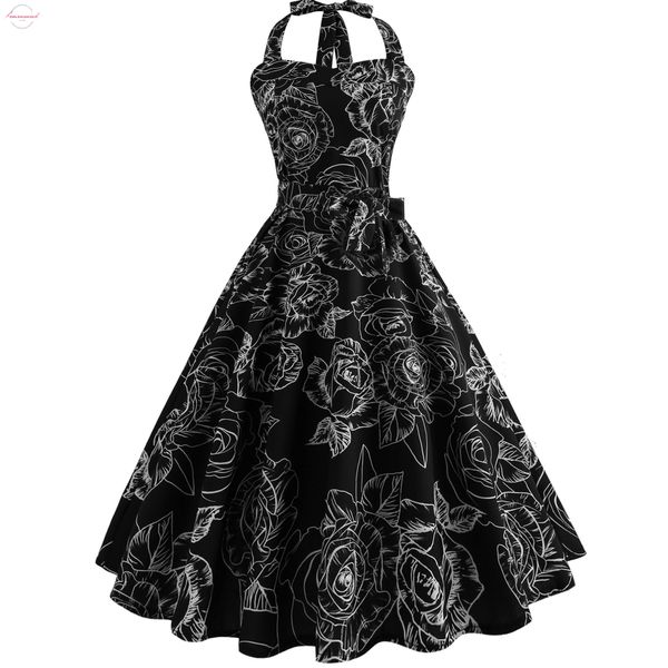 60s summer 2019 pin pencil dresses up dress vintage women floral halter big rockabilly party dresses vestido designer clothes, Black;gray
60s summer 2019 pin pencil dresses up dress vintage women floral halter big rockabilly party dresses vestido designer clothes, Black;gray