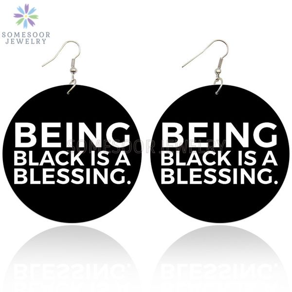 somesoor double sides print melanin sayings african wooden drop earrings being black is a blessing writing for women gifts, Silver
somesoor double sides print melanin sayings african wooden drop earrings being black is a blessing writing for women gifts, Silver