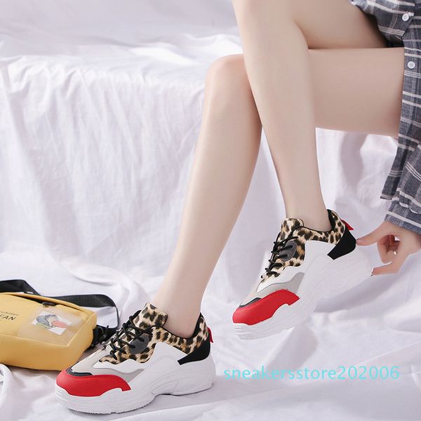 women casual shoes spring match colors leopard print sneakers thick bottom fashion brand women flats lace up female daddy shoes s06, Black
women casual shoes spring match colors leopard print sneakers thick bottom fashion brand women flats lace up female daddy shoes s06, Black