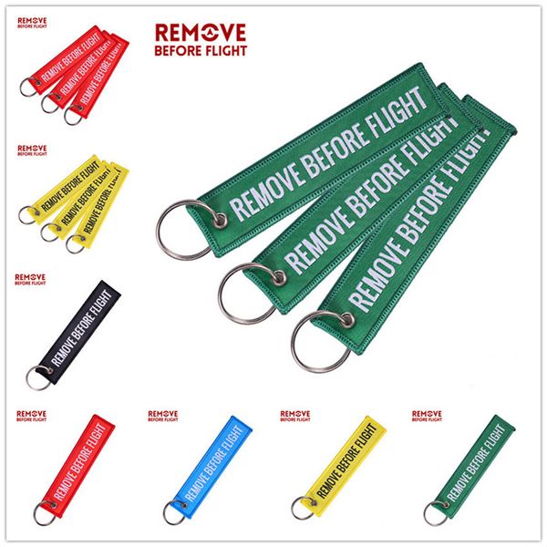 Remove Before Flight Luggage Tag Keychain Air Pendant Tube Label Nice Canvas Specile Souvenir Keychains Metal Circle Luggage Gift E22101