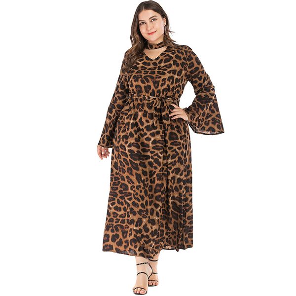 women plus size long dress leaves print choker v neck leopard dress xxxl flare sleeve slim elegant maxi brown/yellow, Black;gray
women plus size long dress leaves print choker v neck leopard dress xxxl flare sleeve slim elegant maxi brown/yellow, Black;gray