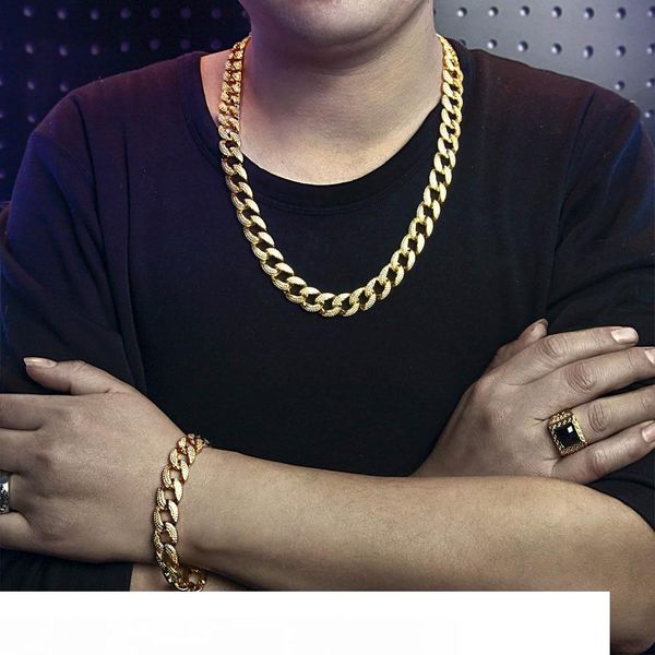 full copper mens hip hop bling jewelry sets miami cuban link necklace & bracelet iced out rock chains 1.5cm gold silver
full copper mens hip hop bling jewelry sets miami cuban link necklace & bracelet iced out rock chains 1.5cm gold silver