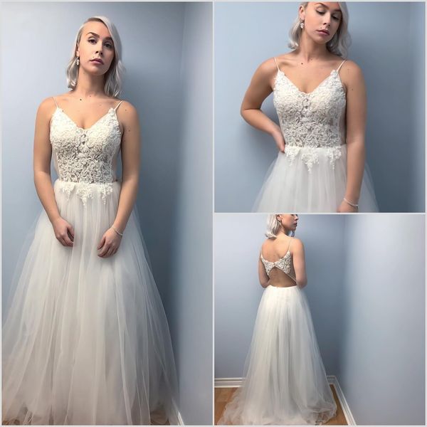 bohemian luxury tulle applique tears zipper wedding dresses princess gown spaghetti floor length cathedral bridal gowns, White
bohemian luxury tulle applique tears zipper wedding dresses princess gown spaghetti floor length cathedral bridal gowns, White