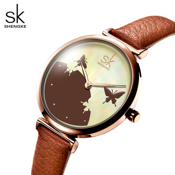 unique women watch elegant stylish rose gold lady wristwatch shengke brand creative butterfly fashion girls student clock, Slivery;brown
unique women watch elegant stylish rose gold lady wristwatch shengke brand creative butterfly fashion girls student clock, Slivery;brown