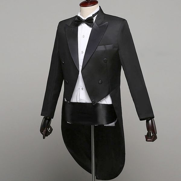 tuxedo dress xs-xl men classic black shiny lapel tail coat tuxedo wedding groom stage singer 2-piece suits dress coat tails 2020, White;black
tuxedo dress xs-xl men classic black shiny lapel tail coat tuxedo wedding groom stage singer 2-piece suits dress coat tails 2020, White;black