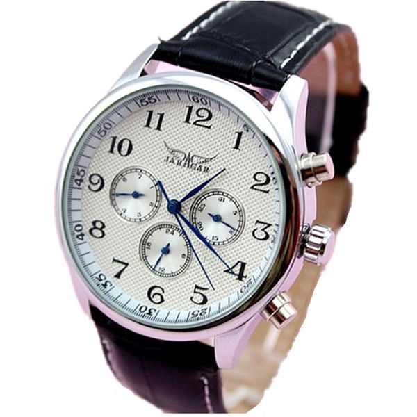 2022 new multi-function mens leather strap automatic watch, Slivery;brown 
2022 new multi-function mens leather strap automatic watch, Slivery;brown