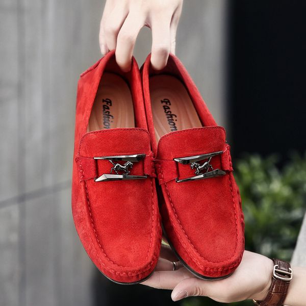 summer new style red moccosins men's korean-style casual cool trendy shoes lazy social flat heel round-toe shoes men, Black
summer new style red moccosins men's korean-style casual cool trendy shoes lazy social flat heel round-toe shoes men, Black