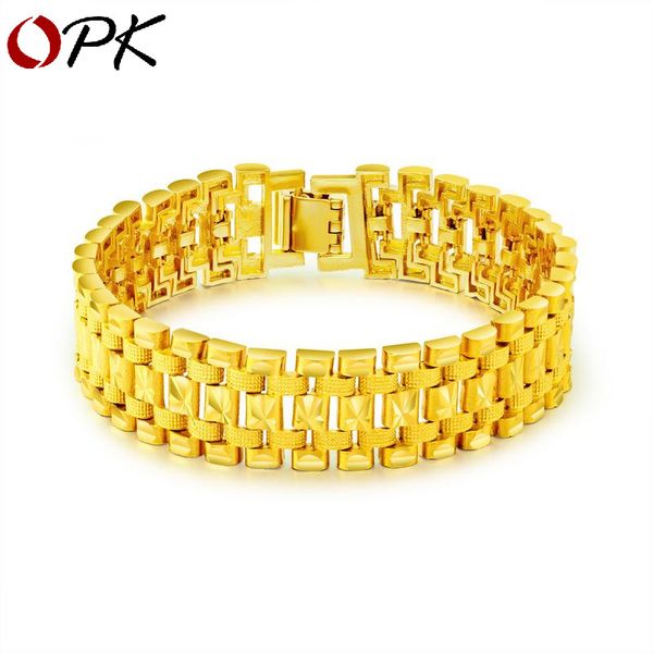opk imitated gold bracelet classic men's tank bracelet eurodollar gold watch chain, Black
opk imitated gold bracelet classic men's tank bracelet eurodollar gold watch chain, Black