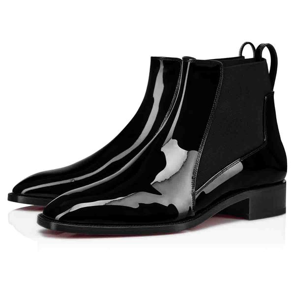 boots patent leather red bottom designers women shoes marmada ankle boots with grosgrain,luxe-brands low heels ankle boot discount, Black 
boots patent leather red bottom designers women shoes marmada ankle boots with grosgrain,luxe-brands low heels ankle boot discount, Black