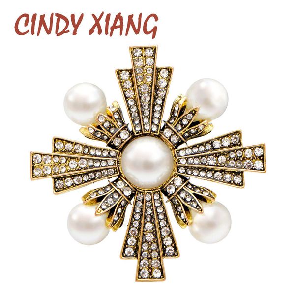 cindy xiang vintage gold color rhinestone and pearl cross brooches for women baroque style brooch pin coat accessories elegant t190622, Gray
cindy xiang vintage gold color rhinestone and pearl cross brooches for women baroque style brooch pin coat accessories elegant t190622, Gray