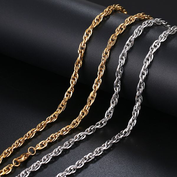 amgj stainless steel chain necklaces for man women gold silver color for pendant 0.7cm double buckle donot fade jewelry
amgj stainless steel chain necklaces for man women gold silver color for pendant 0.7cm double buckle donot fade jewelry