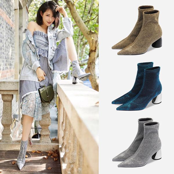 2019 winter fashion brand new sequin women boots microfiber riding, equestrian ankle slip-on high (5cm-8cm) pointed toe boots, Black
2019 winter fashion brand new sequin women boots microfiber riding, equestrian ankle slip-on high (5cm-8cm) pointed toe boots, Black