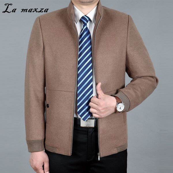 2019 winter mandarin collar zipper mens coats and jackets rib sleeve woolen cashmere men coat, Black
2019 winter mandarin collar zipper mens coats and jackets rib sleeve woolen cashmere men coat, Black
