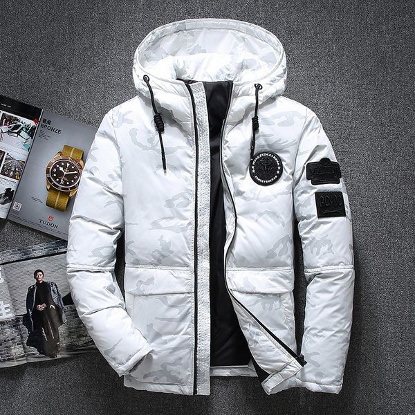 men's outdoor down jacket sports short slim thick embroidery printing youth hooded down jacket long sleeves, Black
men's outdoor down jacket sports short slim thick embroidery printing youth hooded down jacket long sleeves, Black