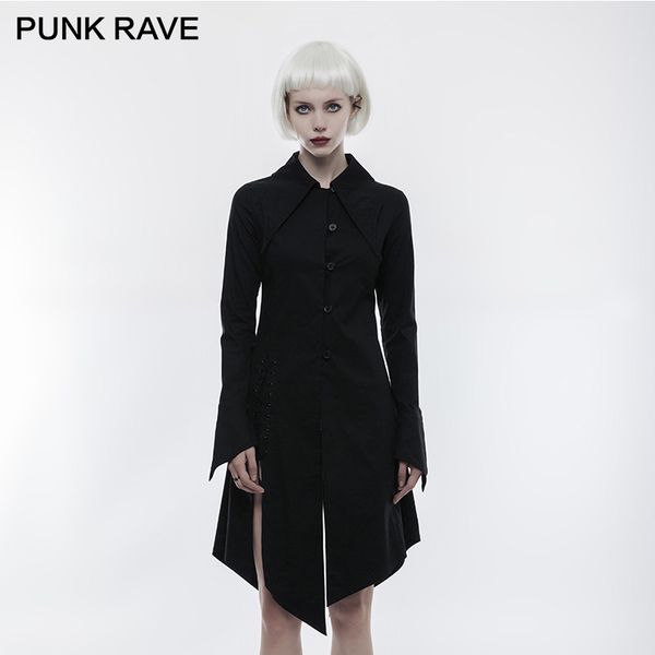 punk rave women gothic shirt vintage bat wing collar club party long sleeve personality stage performance shirt, White
punk rave women gothic shirt vintage bat wing collar club party long sleeve personality stage performance shirt, White