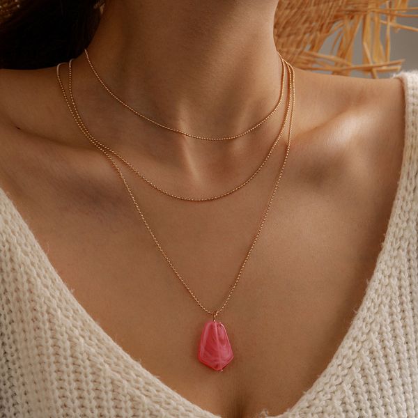 tocona elegance pink stone pendant necklace for women 2020 gold chain multi-layer choker simple jewelry accessories 14826, Silver
tocona elegance pink stone pendant necklace for women 2020 gold chain multi-layer choker simple jewelry accessories 14826, Silver