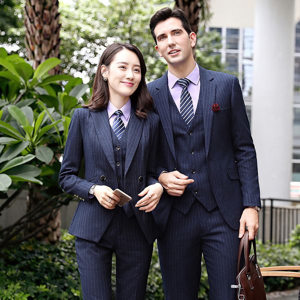 business suit, autumn and winter 2020 men's and women's same stripe suit, leisure business formal suit suit, White;black
business suit, autumn and winter 2020 men's and women's same stripe suit, leisure business formal suit suit, White;black