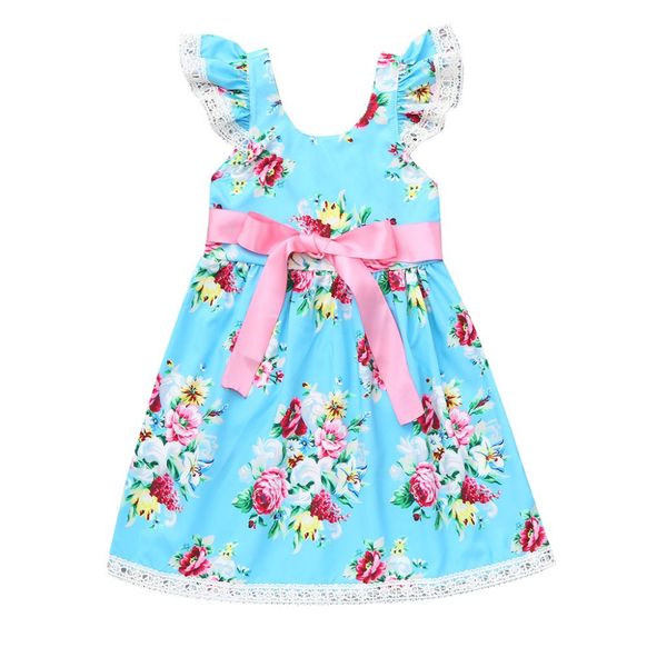 children's kids girls dress o-neck blue sleeve flower print dance party princess fashion dress, Red;yellow
children's kids girls dress o-neck blue sleeve flower print dance party princess fashion dress, Red;yellow