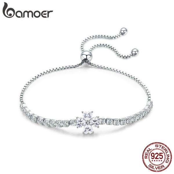 bamoer genuine 925 sterling silver shining clover flower chain bracelets for women clear cz fashion silver jewelry bsb007, Golden;silver
bamoer genuine 925 sterling silver shining clover flower chain bracelets for women clear cz fashion silver jewelry bsb007, Golden;silver