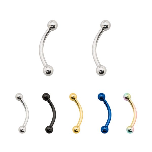 eyebrow jewelry curved selling arc barbell nail 316 stainless steel anti allergy fashion body piercing jewelry 16g 6mm 8mm, Silver
eyebrow jewelry curved selling arc barbell nail 316 stainless steel anti allergy fashion body piercing jewelry 16g 6mm 8mm, Silver