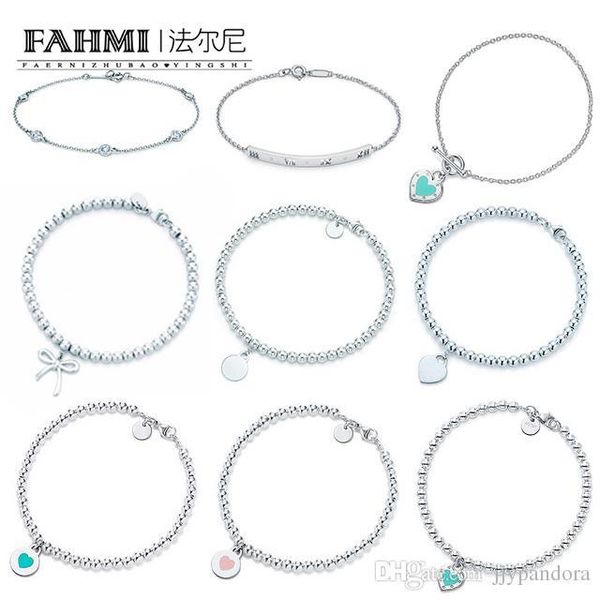 fahmi 100% 925 sterling silver love heart shape round bow bead bracelet simple temperament women original jewelry gift tif wholesale, Golden;silver
fahmi 100% 925 sterling silver love heart shape round bow bead bracelet simple temperament women original jewelry gift tif wholesale, Golden;silver