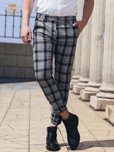 men's pants fanzhuan 2021 summer male man plaid casual europe small feet stripes trend wild trousers 928015, Black
men's pants fanzhuan 2021 summer male man plaid casual europe small feet stripes trend wild trousers 928015, Black