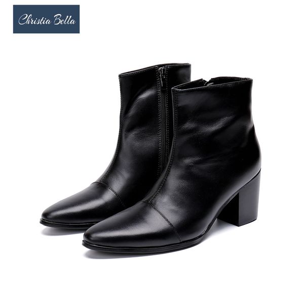 christia bella new italian genuine leather men ankle boots fashion high heel men dress boots pointed toe motorcycle black
christia bella new italian genuine leather men ankle boots fashion high heel men dress boots pointed toe motorcycle black