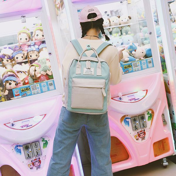 2020 new women backpack nylon contrast color cute backpack travel large capacity solid zipper computer bag
2020 new women backpack nylon contrast color cute backpack travel large capacity solid zipper computer bag
