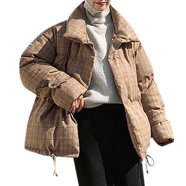 plaid winter coat women cotton short overcoat 2019 pocket zippers bandage padded hooded warm parkas coat female autumn outerwear, Black
plaid winter coat women cotton short overcoat 2019 pocket zippers bandage padded hooded warm parkas coat female autumn outerwear, Black