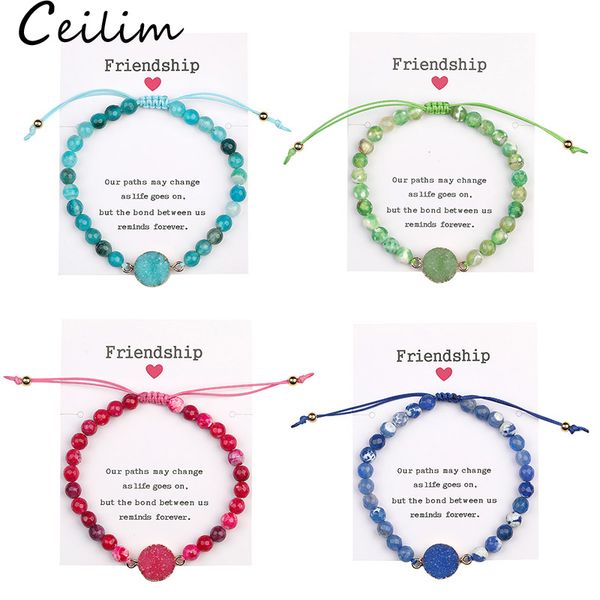 fashion women natural stone agate bead bracelet resin druzy charm bracelets with friendship card handmade woven rope chain jewelry gift, Black
fashion women natural stone agate bead bracelet resin druzy charm bracelets with friendship card handmade woven rope chain jewelry gift, Black