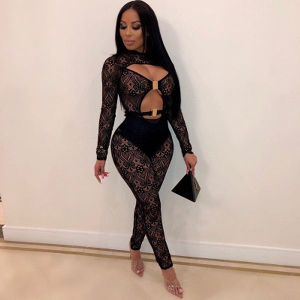 womens jumpsuit fashion perspective lace hollow print rompers bikini buckle womens clothes 2 colors new arrival, Black;white
womens jumpsuit fashion perspective lace hollow print rompers bikini buckle womens clothes 2 colors new arrival, Black;white