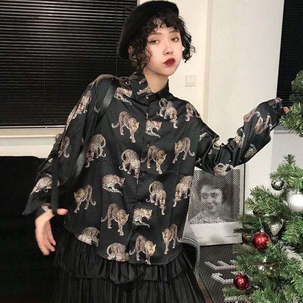 vintage leopard blouse women harajuku print shirt 2020 spring ladies loose blusa streetwear camisas mujer, White
vintage leopard blouse women harajuku print shirt 2020 spring ladies loose blusa streetwear camisas mujer, White