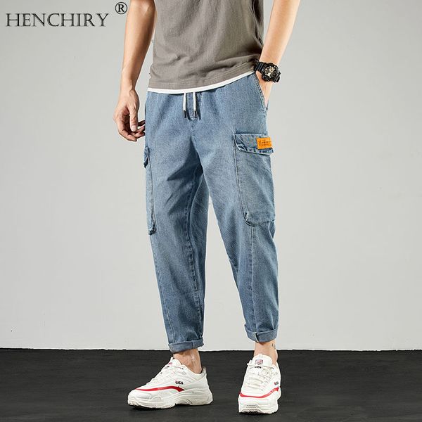 henchiry new hip hop streetwear harem jeans pants men loose joggers denim casual sweatpants korea ankle length trousers qch859, Blue 
henchiry new hip hop streetwear harem jeans pants men loose joggers denim casual sweatpants korea ankle length trousers qch859, Blue