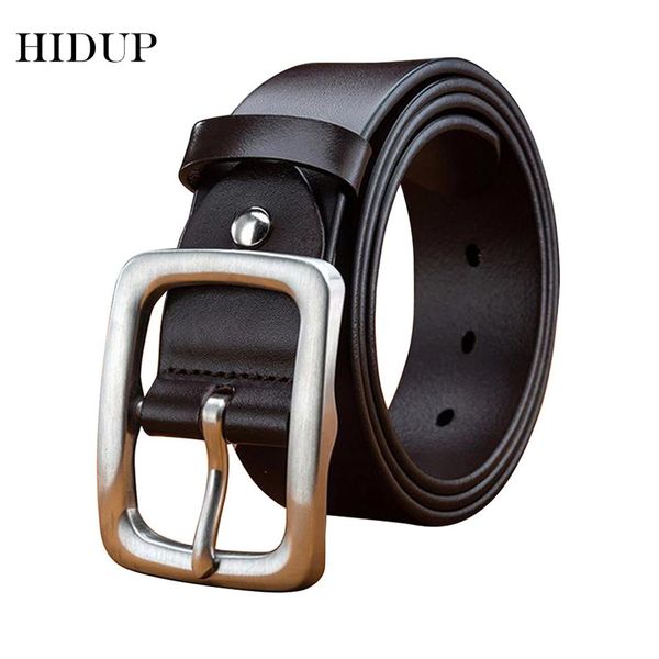 hidup men's casual stainless steel buckle metal cowhide belt quality solid cow skin leather belts jeans accessories 3.8cm nwj620, Black;brown
hidup men's casual stainless steel buckle metal cowhide belt quality solid cow skin leather belts jeans accessories 3.8cm nwj620, Black;brown