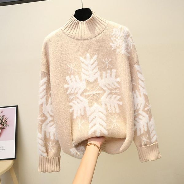 print snow turtleneck sweater women o-neck christmas snowflake print knitted sweater pullover ladies christmas, White;black
print snow turtleneck sweater women o-neck christmas snowflake print knitted sweater pullover ladies christmas, White;black