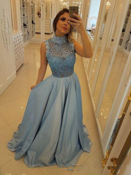 high neck boning prom dresses 2019 sheer bead lace evening gowns see through cocktail red carpet dress celebrity formal gown, Black
high neck boning prom dresses 2019 sheer bead lace evening gowns see through cocktail red carpet dress celebrity formal gown, Black