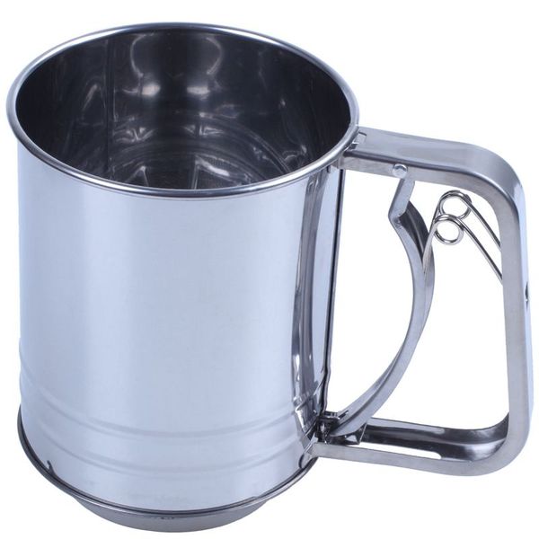 sieve stainless steel flour sieve cup type kitchen accessories semi-automatic dessert tools
sieve stainless steel flour sieve cup type kitchen accessories semi-automatic dessert tools