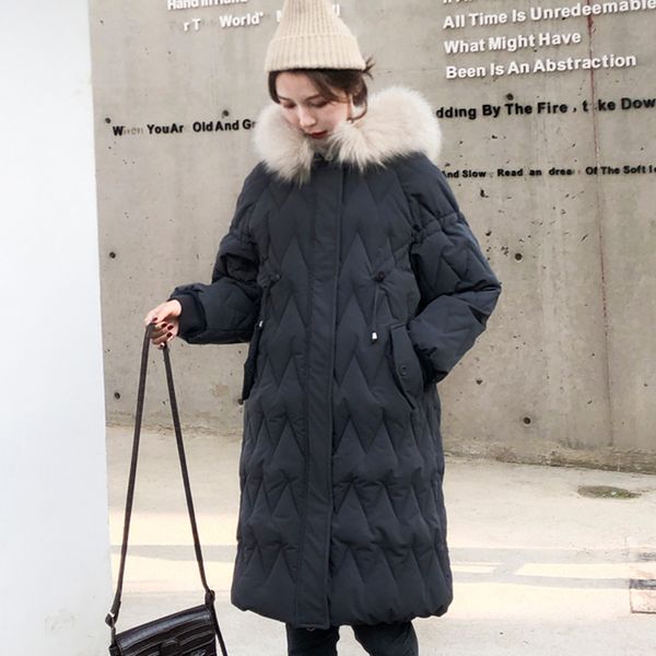 2019 korean style winter jacket women loose oversized female down coat hooded with fur warm cotton padded long parka, Black
2019 korean style winter jacket women loose oversized female down coat hooded with fur warm cotton padded long parka, Black
