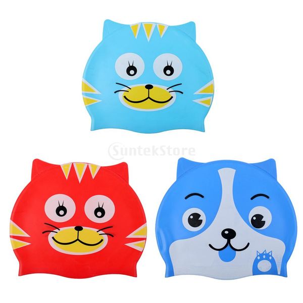 children kids girl boy silicone anti-slip waterproof cute cartoon cat puppy pattern bathing hat swimming cap
children kids girl boy silicone anti-slip waterproof cute cartoon cat puppy pattern bathing hat swimming cap