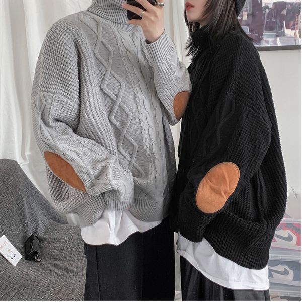 2019 autumn and winter new lazy wind couple loose patch pullover fashion casual solid color thick turtleneck sweater -2xl, White;black
2019 autumn and winter new lazy wind couple loose patch pullover fashion casual solid color thick turtleneck sweater -2xl, White;black