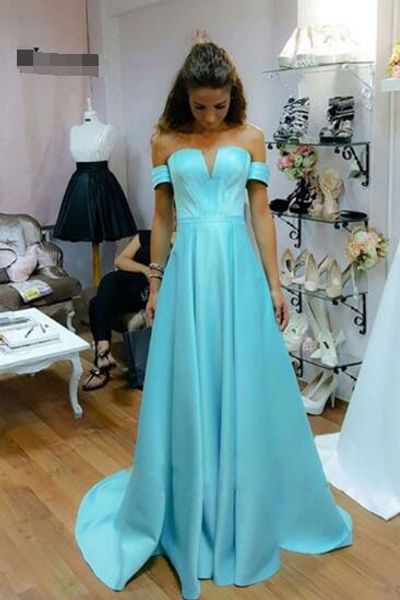 new arrival blue prom dresses satin off the shoulder satin party dress prom gown evening dresses robe de soiree, Black
new arrival blue prom dresses satin off the shoulder satin party dress prom gown evening dresses robe de soiree, Black