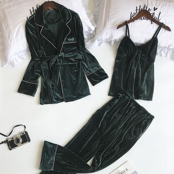 autumn winter ladies long sleeve 3pcs nightwear velvet warm sleepwear set pajamas pyjama suit lounge home wear negligee, Blue;gray
autumn winter ladies long sleeve 3pcs nightwear velvet warm sleepwear set pajamas pyjama suit lounge home wear negligee, Blue;gray