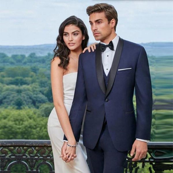 new custom navy blue men suits wedding groom(jacket+pants+vest) with black shawl lapel slim fit groom suits set 638, Black;gray
new custom navy blue men suits wedding groom(jacket+pants+vest) with black shawl lapel slim fit groom suits set 638, Black;gray