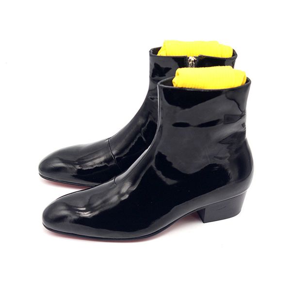 runway high heels men shoes increase height 5cm classic black zipper handmade pointe abkle boots men made of genuine leather
runway high heels men shoes increase height 5cm classic black zipper handmade pointe abkle boots men made of genuine leather