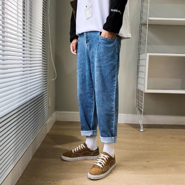 straight jeans men's fashion washed casual elastic retro jeans men streetwear loose hip-hop korean denim trousers mens s-2xl, Blue
straight jeans men's fashion washed casual elastic retro jeans men streetwear loose hip-hop korean denim trousers mens s-2xl, Blue