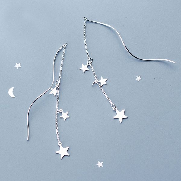 mloveacc fashion genuine 925 sterling silver line wave stars chain drop earrings for women sterling silver jewelry
mloveacc fashion genuine 925 sterling silver line wave stars chain drop earrings for women sterling silver jewelry