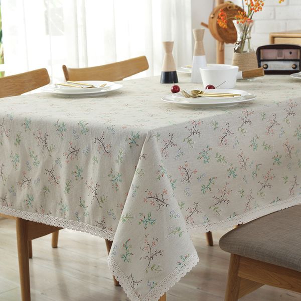 

pastoral table cloth cotton linen decorative tablecloth for kitchen home decor dining table cover rectangular tables