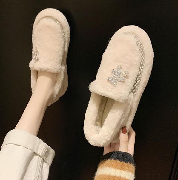 new lamb fur shoes rhinestones plus velvet loafers lazy net red bean bean shoes thick bottom muffin, Black
new lamb fur shoes rhinestones plus velvet loafers lazy net red bean bean shoes thick bottom muffin, Black