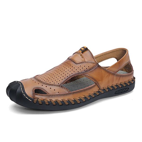 men leather beach sandals 2019 summer outdoor men's shoes breathable handmade casual footwear slip on walking sandals, Black
men leather beach sandals 2019 summer outdoor men's shoes breathable handmade casual footwear slip on walking sandals, Black